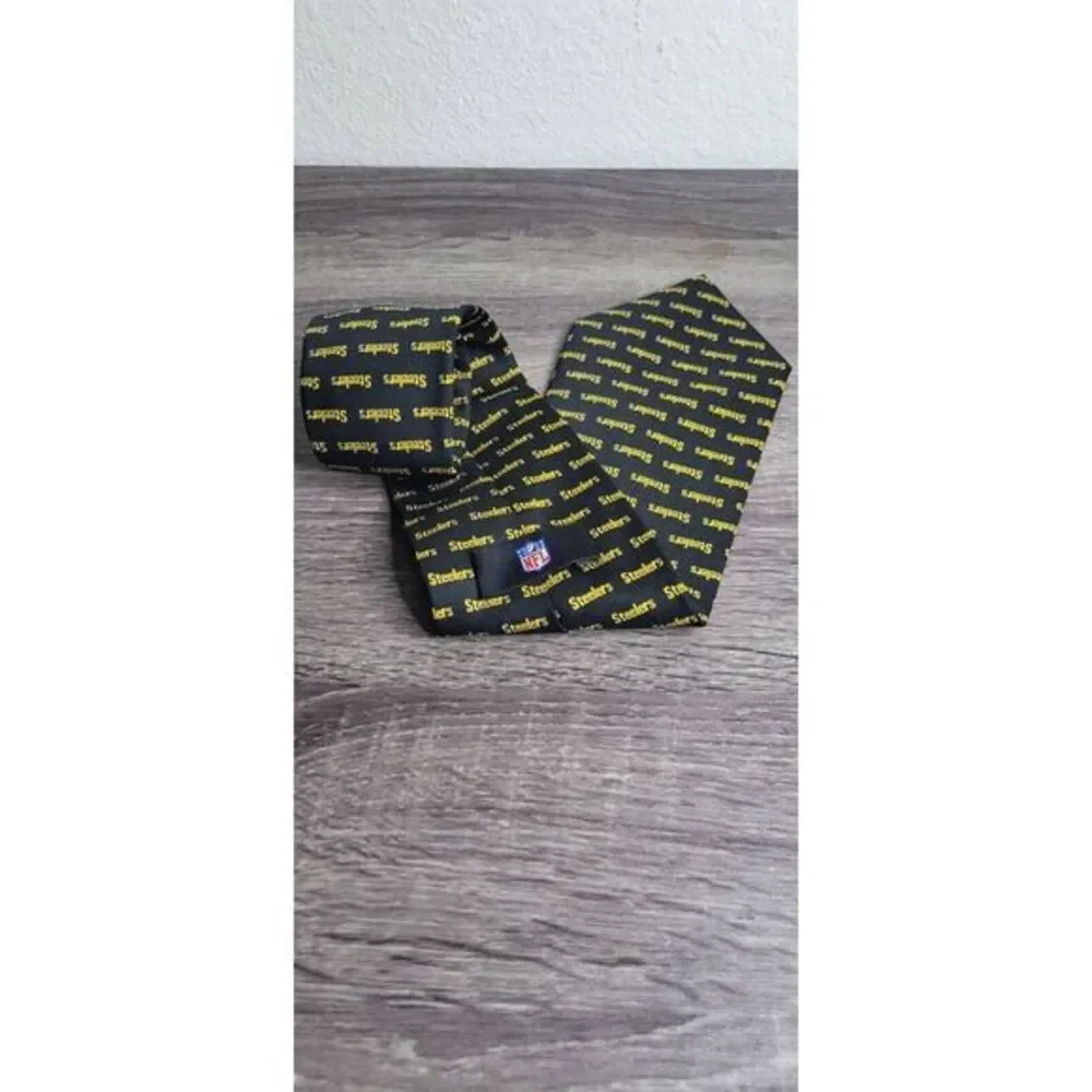 Vintage Pittsburgh Steelers‎ Tie STEEL CURTAIN NFL Polyester Dry Clean Only.